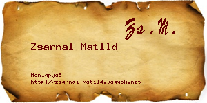 Zsarnai Matild névjegykártya